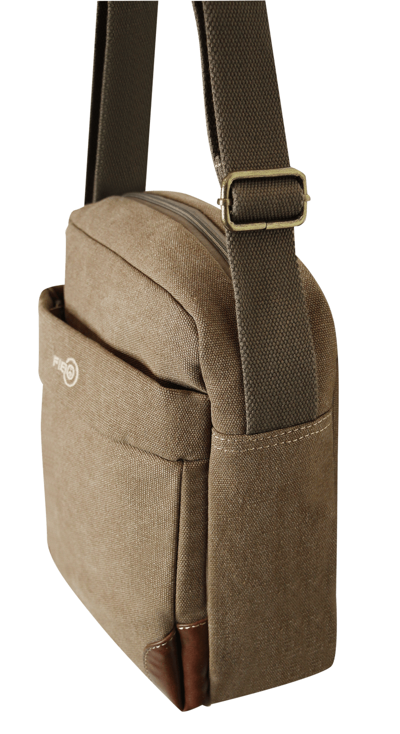 FIB Explorer Canvas Cross Body Travel Bag - Khaki