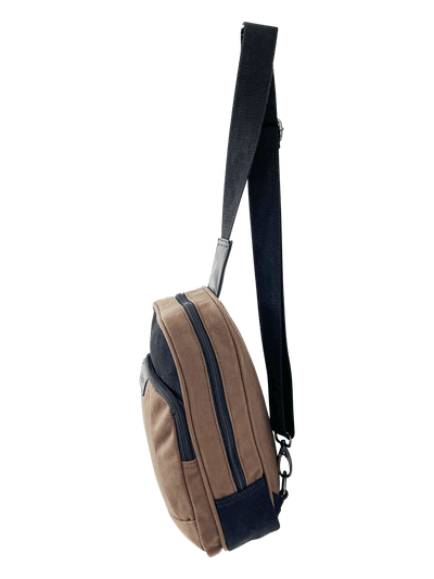 FIB Byron Sling Backpack Bag Travel w/ Single Adjustable Strap - Brown