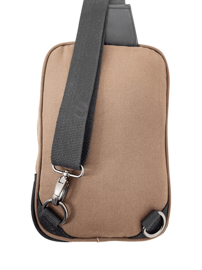 FIB Byron Sling Backpack Bag Travel w/ Single Adjustable Strap - Brown