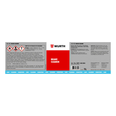 Wurth Brake Cleaner Specific Pump Spray Bottle Unfilled 1L