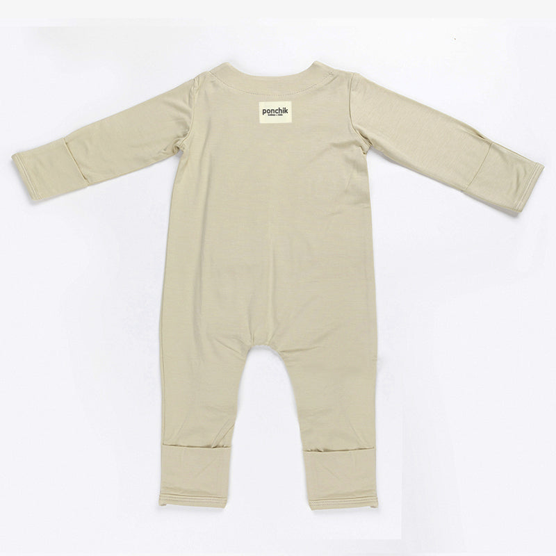 Ponchik Babies + Kids - Magnetic Bamboo Body Suit - Pistachio - 3-6m