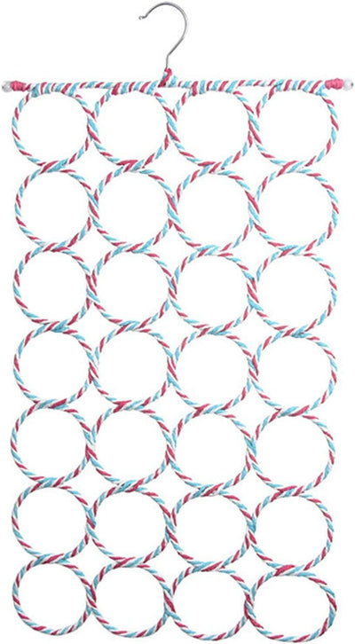 2x 24 Hole Scarf Hanger Holder Storage Tie Belt Scarf Organiser Space Saver