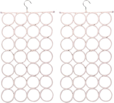 2x 24 Hole Scarf Hanger Holder Storage Tie Belt Scarf Organiser Space Saver