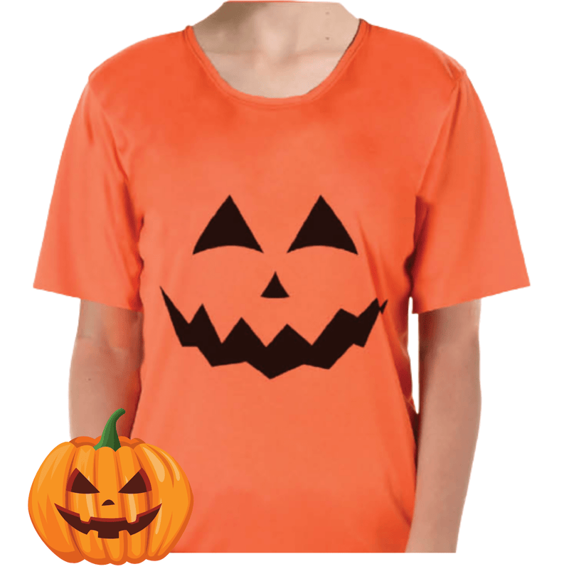 Adult Mens Womens Halloween Pumpkin T Shirt Top Jack O&