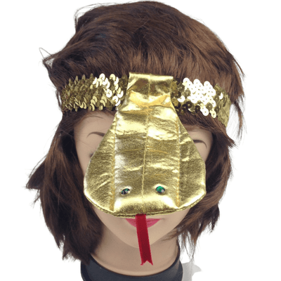 SEQUIN EGYPTIAN Headband Flapper Headpiece w Snake Fancy Dress Costume Cleopatra