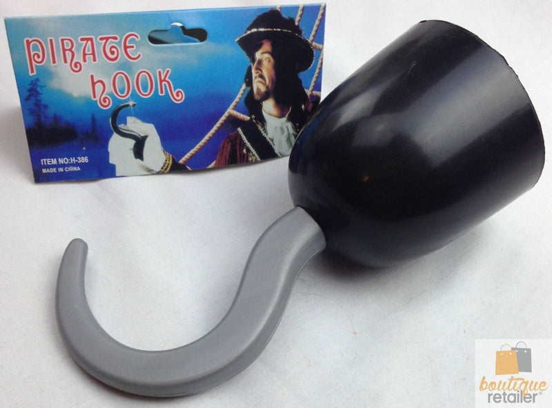 PIRATE HOOK Captain Hand Halloween Fancy Dress Up Costume Swashbuckler