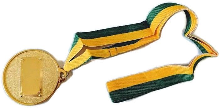 METAL WINNER GOLD MEDAL 1st Party Favours Sports Day 40cm Ribbon - Green/Gold