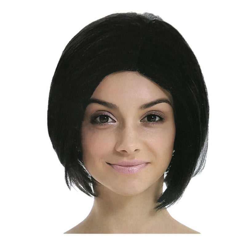 ASSYMETRICAL BOB WIG Funky Trendy Modern Cosplay Wigs Party Costume - Black