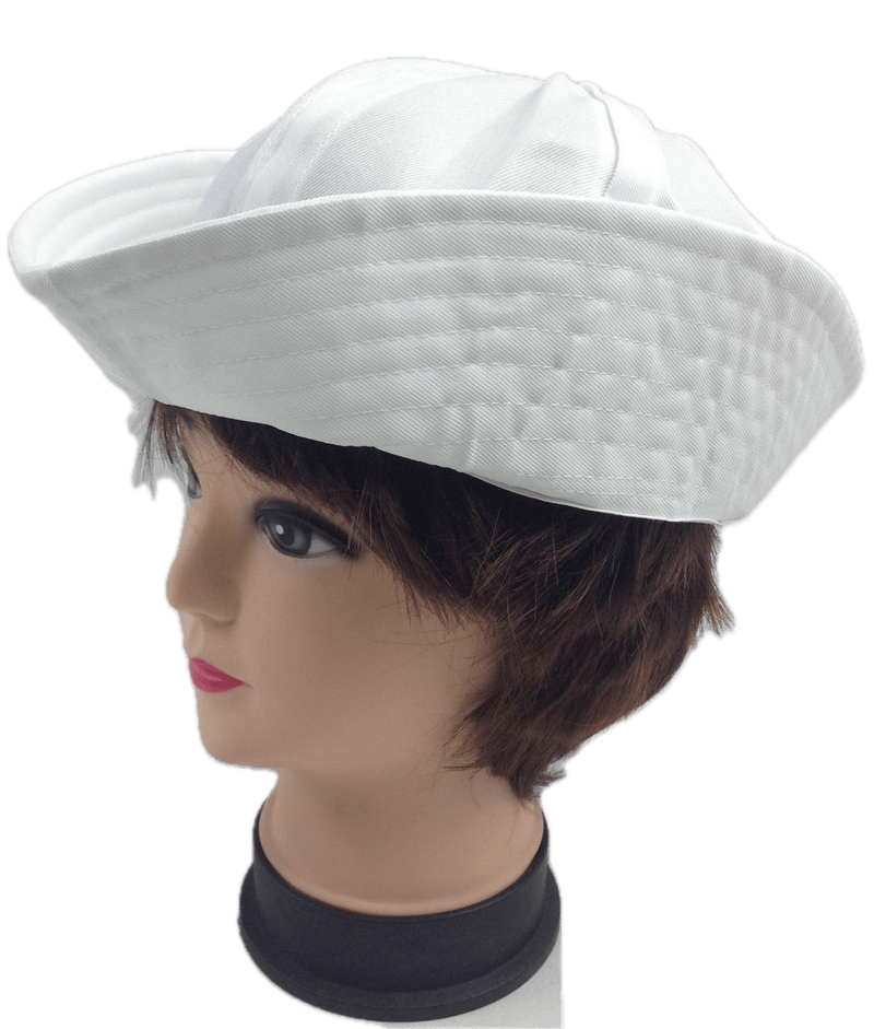 Adult White Sailor Hat Marine Unisex Gob Captain Navy Hen&