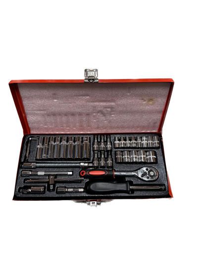 37 Piece Ratchet Socket Wrench Set Screwdriver Bits Extension Hex Chrome Vanadium