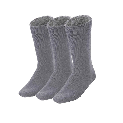 3 Pairs BAMBOO SOCKS Mens Heavy Duty Premium Thick Work Socks Cushion BULK - Charcoal Grey - 11-14