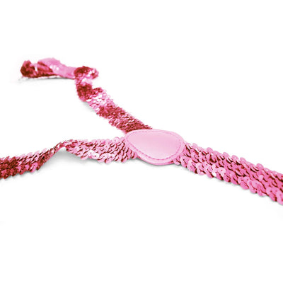 3x Mens Suspenders Braces Adjustable Strong Clip On Elastic Formal Wedding Slim - Light Pink (Sequin)