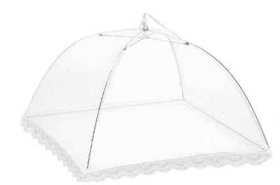 15" MESH FOOD COVER Kitchen BBQ Collapsible Lace Net Insect Fly Wasp Protection