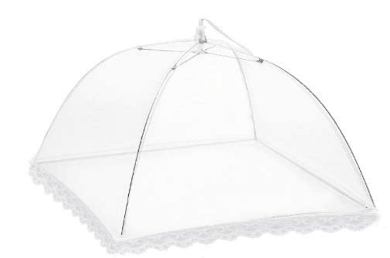 15" MESH FOOD COVER Kitchen BBQ Collapsible Lace Net Insect Fly Wasp Protection