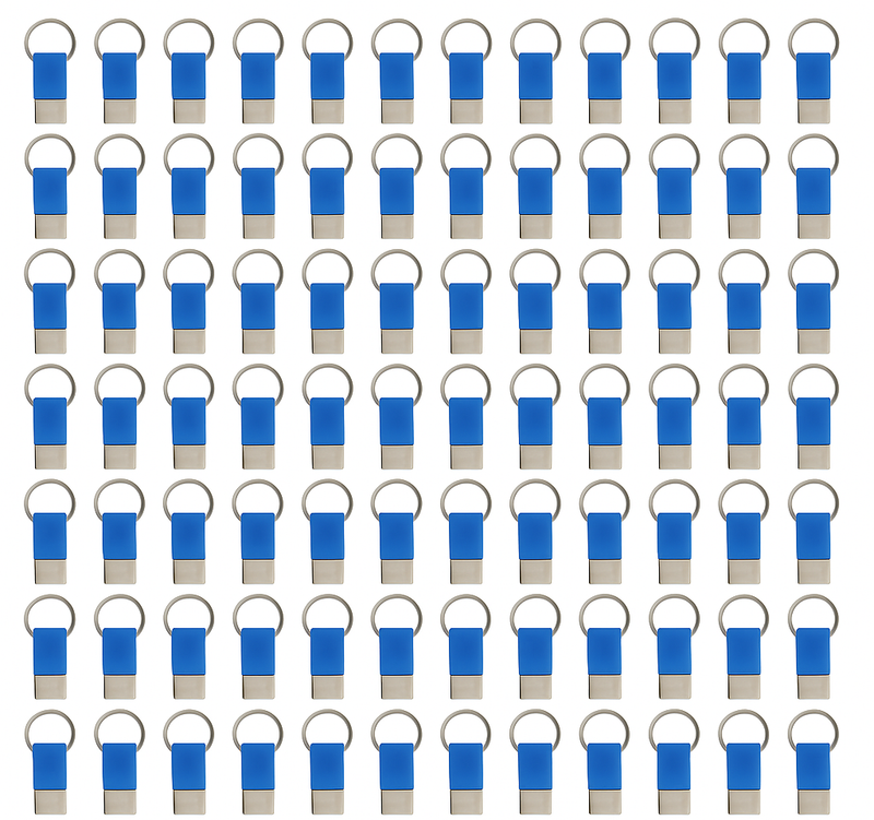 100x Coda Key Tag Keyring Key Ring School Bag Badge - Blue