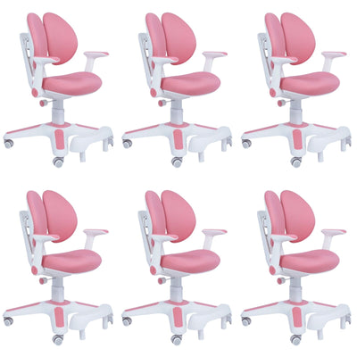 6x Ergonomic Children Kids Study Chairs Height Adjustable - Pink