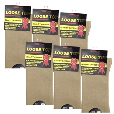 6x Pair COTTON Rich LOOSE TOP SOCKS Dress Medical Circulation Diabetic Comfort -  -