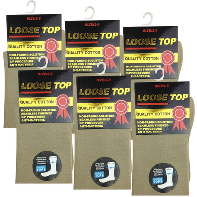 6x Pair COTTON Rich LOOSE TOP SOCKS Dress Medical Circulation Diabetic Comfort -  -