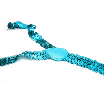 6x Mens Suspenders Braces Adjustable Strong Clip On Elastic Formal Wedding BULK - Blue (Sequin)