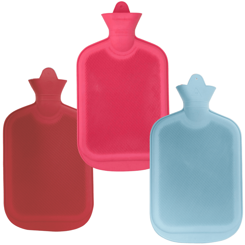 2L HOT WATER BOTTLE Winter Warm Natural Rubber Bag