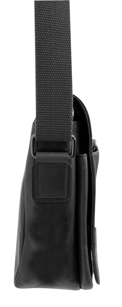 Futura Mens Laptop Messenger Sling Bag School Work Shoulder Strap - Black