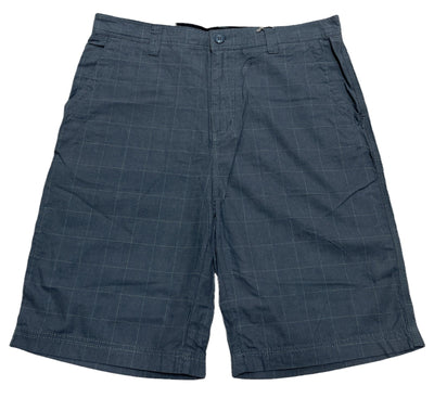 Mens 100% Cotton Summer Shorts - Check Grey - XL/36