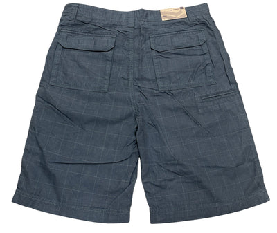 Mens 100% Cotton Summer Shorts - Check Grey - XL/36