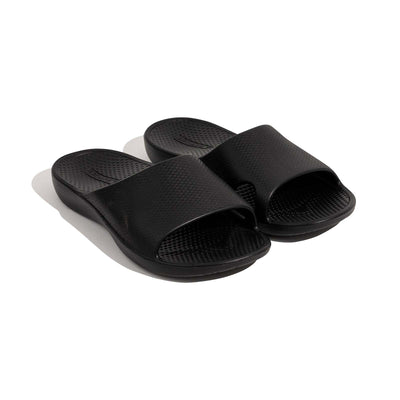 Archline Rebound Orthotic Slides Flip Flop Thongs Slip On Arch Support - Black - Euro 39