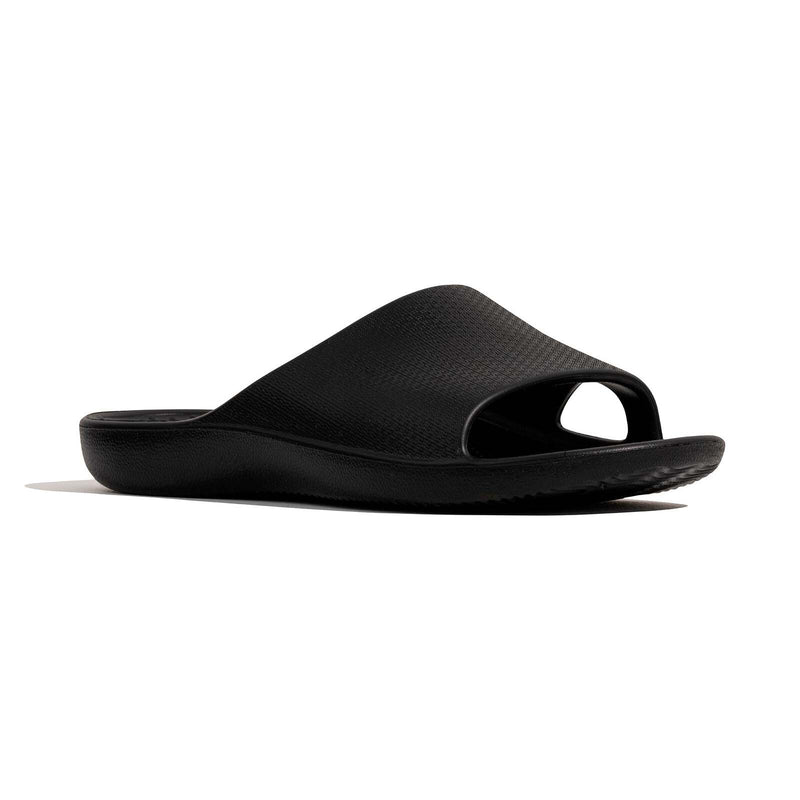 Archline Rebound Orthotic Slides Flip Flop Thongs Slip On Arch Support - Black - Euro 39