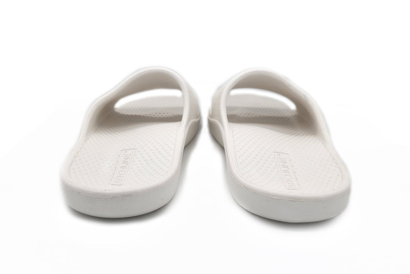 Archline Rebound Orthotic Slides Flip Flop Thongs Slip On Arch Support - White - Euro 45