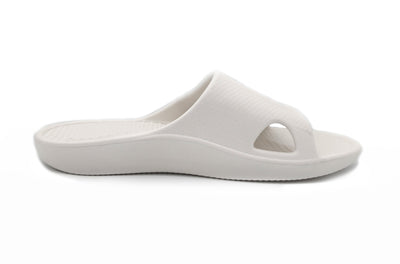 Archline Rebound Orthotic Slides Flip Flop Thongs Slip On Arch Support - White - Euro 46