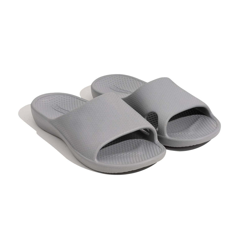 Archline Rebound Orthotic Slides Flip Flop Thongs Slip On Arch Support - Stone Grey - Euro 42