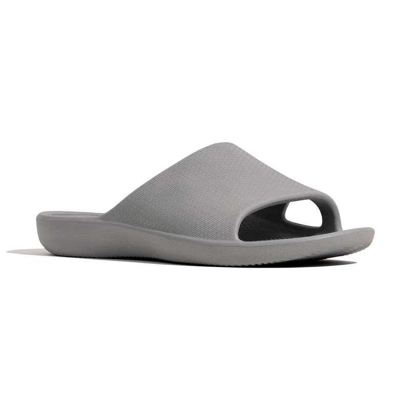Archline Rebound Orthotic Slides Flip Flop Thongs Slip On Arch Support - Stone Grey - Euro 47