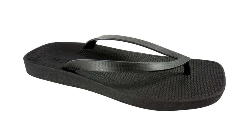 ARCHLINE Breeze Arch Support Orthotic Thongs Flip Flops Arch Support - Black - 36 EUR (Womens 5US)