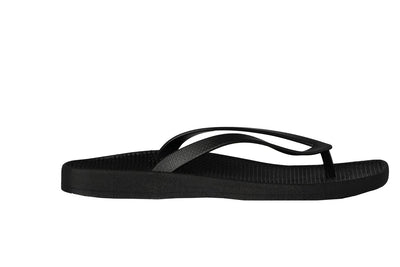 ARCHLINE Breeze Arch Support Orthotic Thongs Flip Flops Arch Support - Black - 36 EUR (Womens 5US)