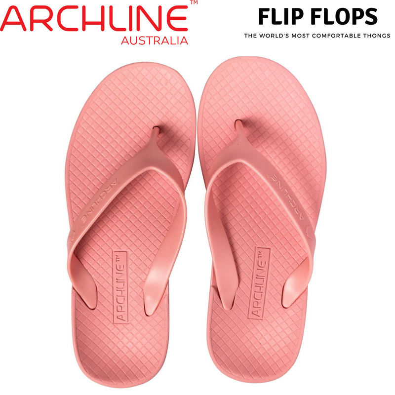 ARCHLINE Orthotic Thongs Arch Support Shoes Flip Flops - Pastel Pink - EUR 37