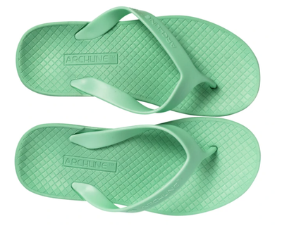 ARCHLINE Orthotic Thongs Arch Support Shoes Footwear Flip Flops - Dew Green - EUR 37