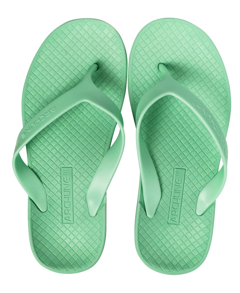 ARCHLINE Orthotic Thongs Arch Support Shoes Footwear Flip Flops - Dew Green - EUR 40