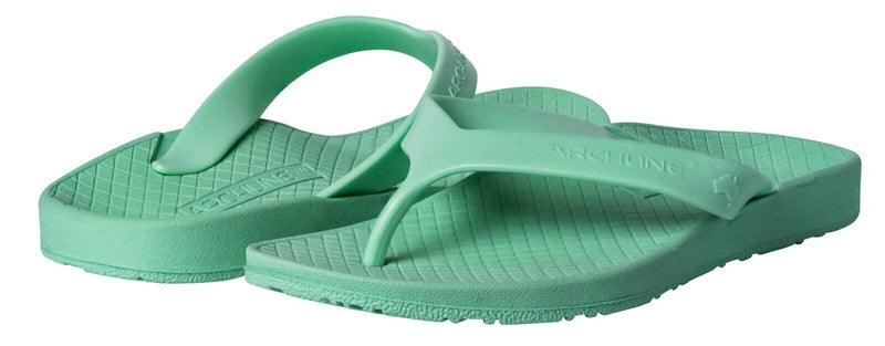 ARCHLINE Orthotic Thongs Arch Support Shoes Footwear Flip Flops - Dew Green - EUR 40