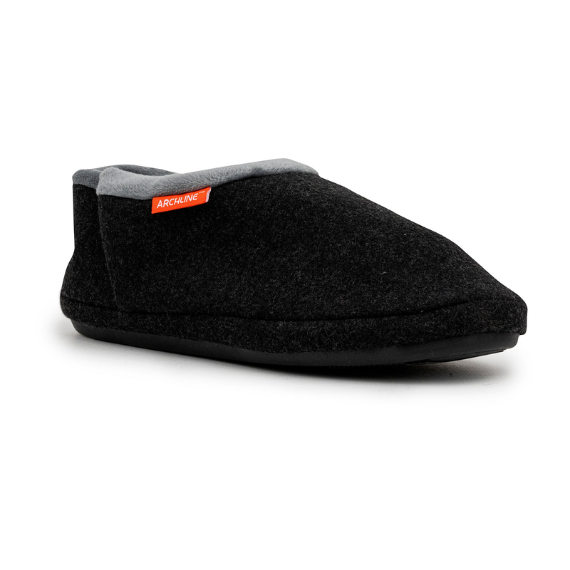 ARCHLINE Orthotic Slippers CLOSED Arch Scuffs Orthopedic Moccasins Shoes - Charcoal Marle - EUR 39