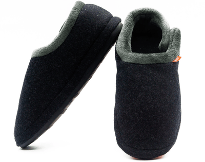 ARCHLINE Orthotic Slippers CLOSED Arch Scuffs Orthopedic Moccasins Shoes - Charcoal Marle - EUR 47