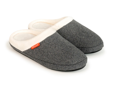 ARCHLINE Orthotic Slippers Slip On Arch Scuffs Orthopedic Moccasins - Grey Marle - EUR 38