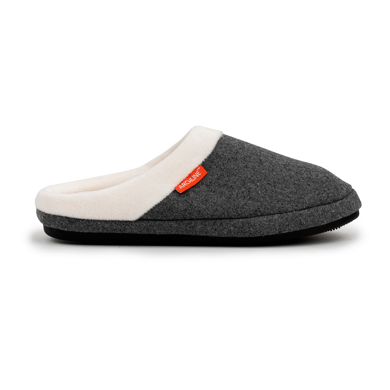 ARCHLINE Orthotic Slippers Slip On Arch Scuffs Orthopedic Moccasins - Grey Marle - EUR 39