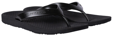 ARCHLINE Orthotic Thongs Arch Support Shoes Footwear Flip Flops Orthopedic - Black/Black - EUR 38