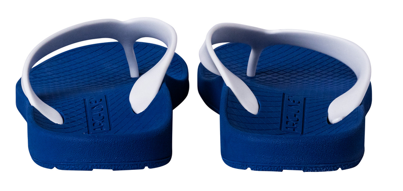 ARCHLINE Orthotic Thongs Arch Support Shoes Footwear Flip Flops Orthopedic - Blue/White - EUR 47