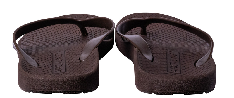 ARCHLINE Orthotic Thongs Arch Support Shoes Footwear Flip Flops Orthopedic - Brown/Brown - EUR 36