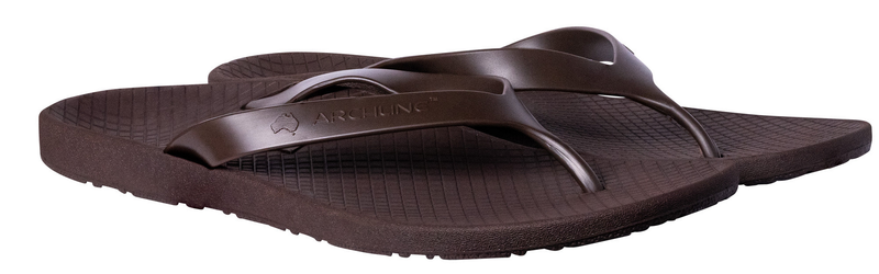 ARCHLINE Orthotic Thongs Arch Support Shoes Footwear Flip Flops Orthopedic - Brown/Brown - EUR 36