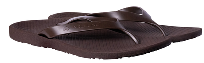 ARCHLINE Orthotic Thongs Arch Support Shoes Footwear Flip Flops Orthopedic - Brown/Brown - EUR 43