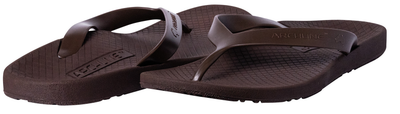 ARCHLINE Orthotic Thongs Arch Support Shoes Footwear Flip Flops Orthopedic - Brown/Brown - EUR 43