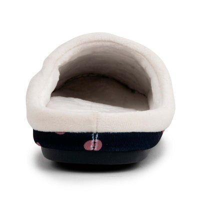 ARCHLINE Orthotic Slippers Slip On Scuffs Pain Relief Moccasins - Navy with Hearts - EUR 41 (Womens US 10)